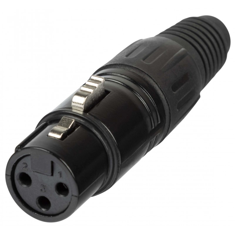 PROEL STAGE XLR3FVBK PROEL XLR CONNECTORS gniazdo XLRf 3-pin do montażu na kablu